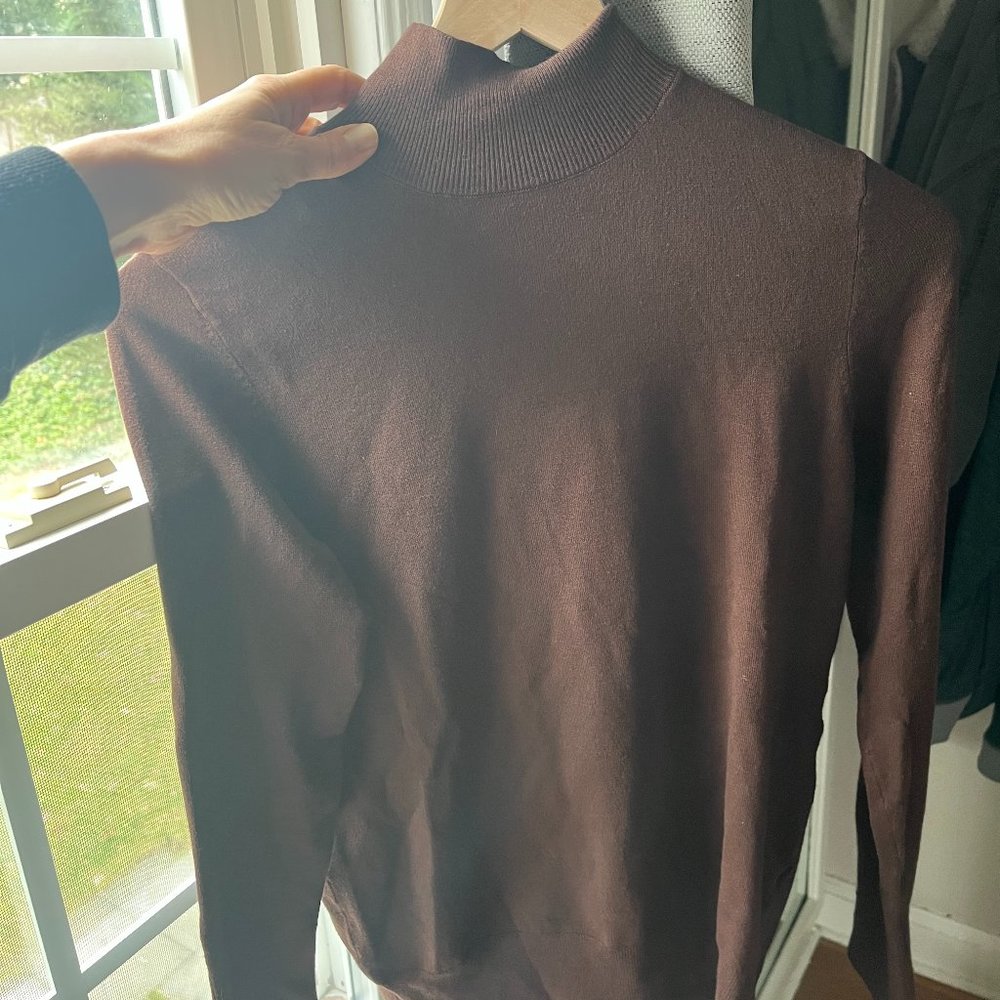 Zara Basic Knit Mock Neck Sweater - image 1